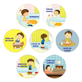 Adesivos Sinalizadores das Atividades (Meninos)