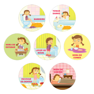 Adesivos Sinalizadores das Atividades (Meninas)