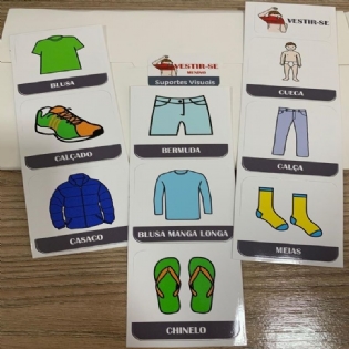 Suportes Visuais Vestir-Se Menino