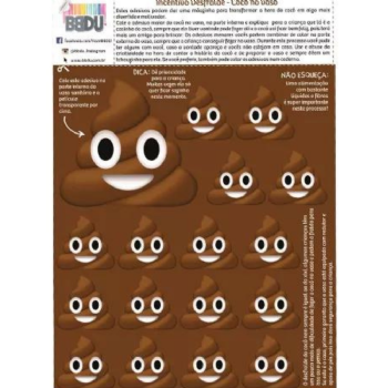 Adesivo de Incentivo Desfralde - Cocô no vaso