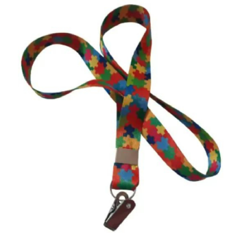 Cordão Para Crachá Símbolo Autismo (Individual)